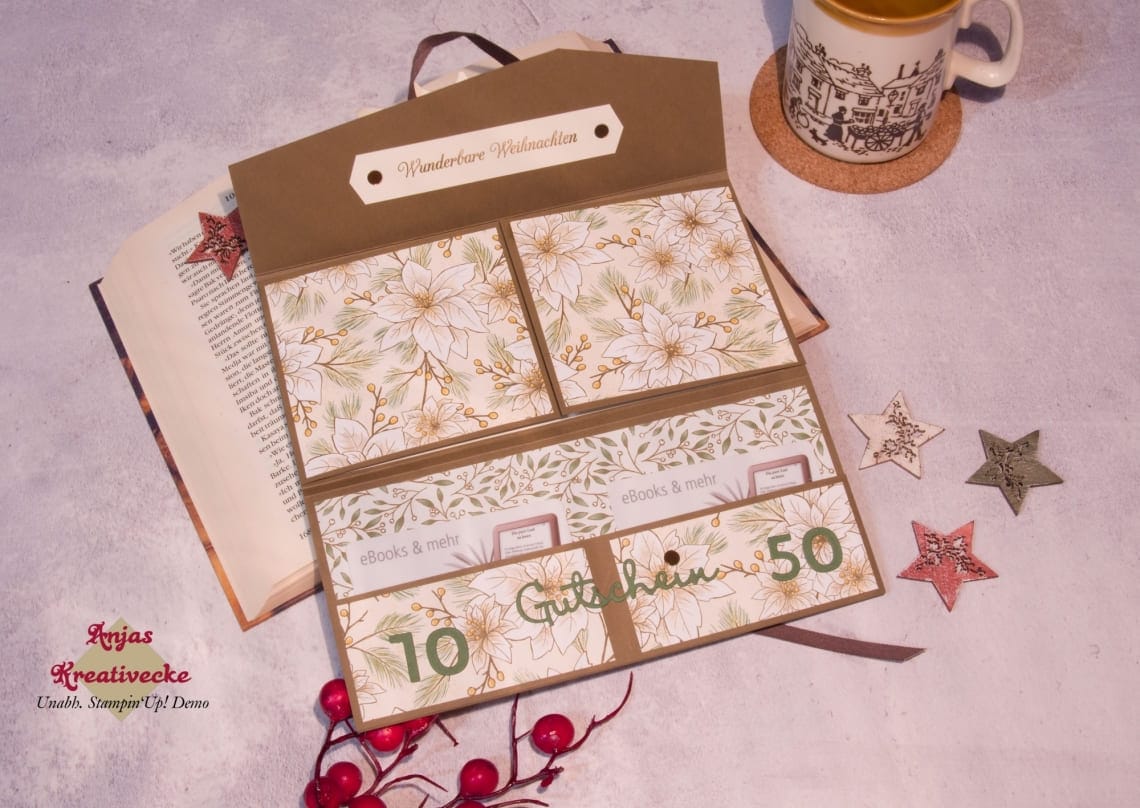 Gutscheinkarte-Bluehende-Weihnachten-Klappe-unten-offen-Flat