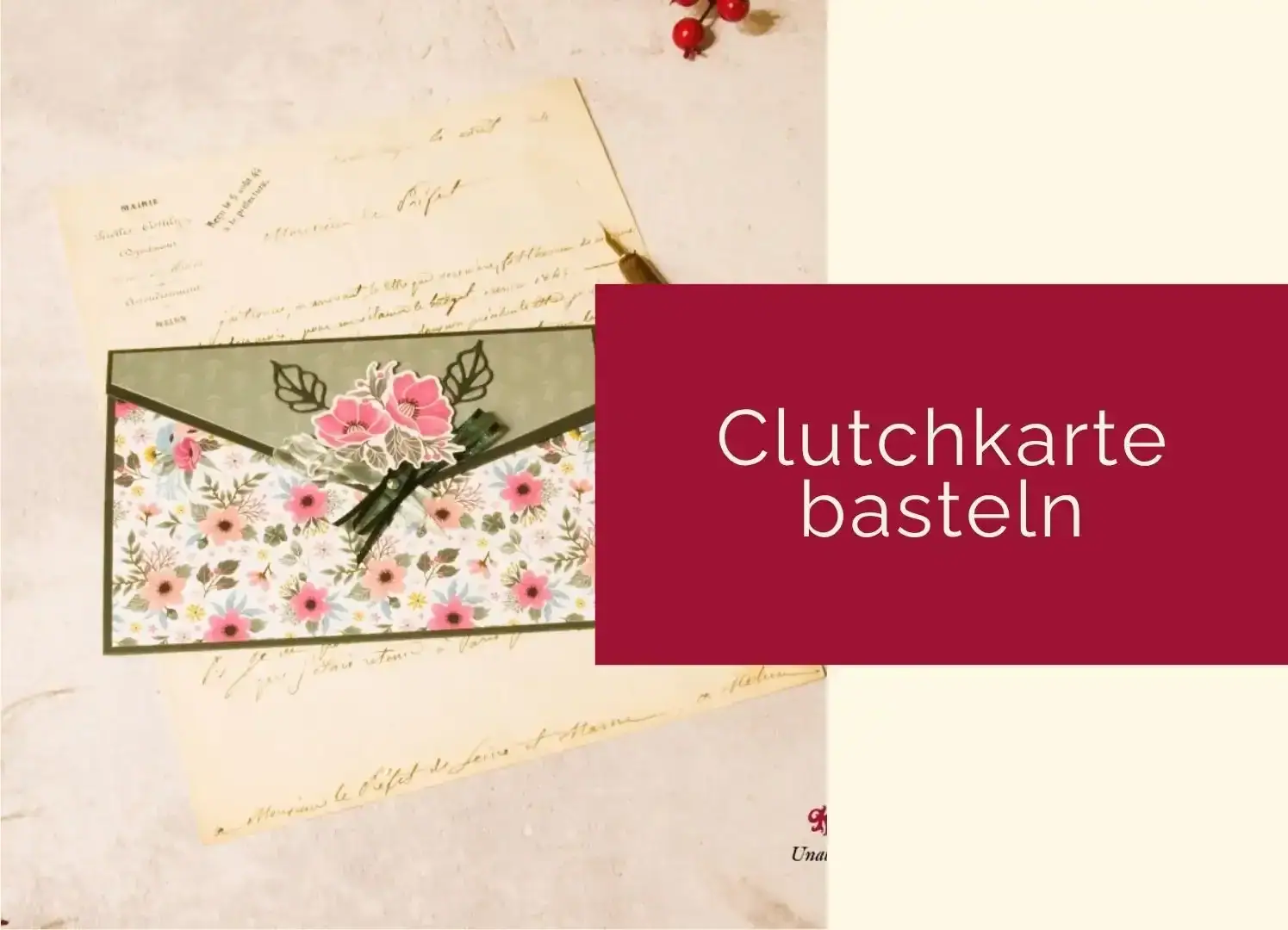 Clutchkarte basteln Beitragsgrafik