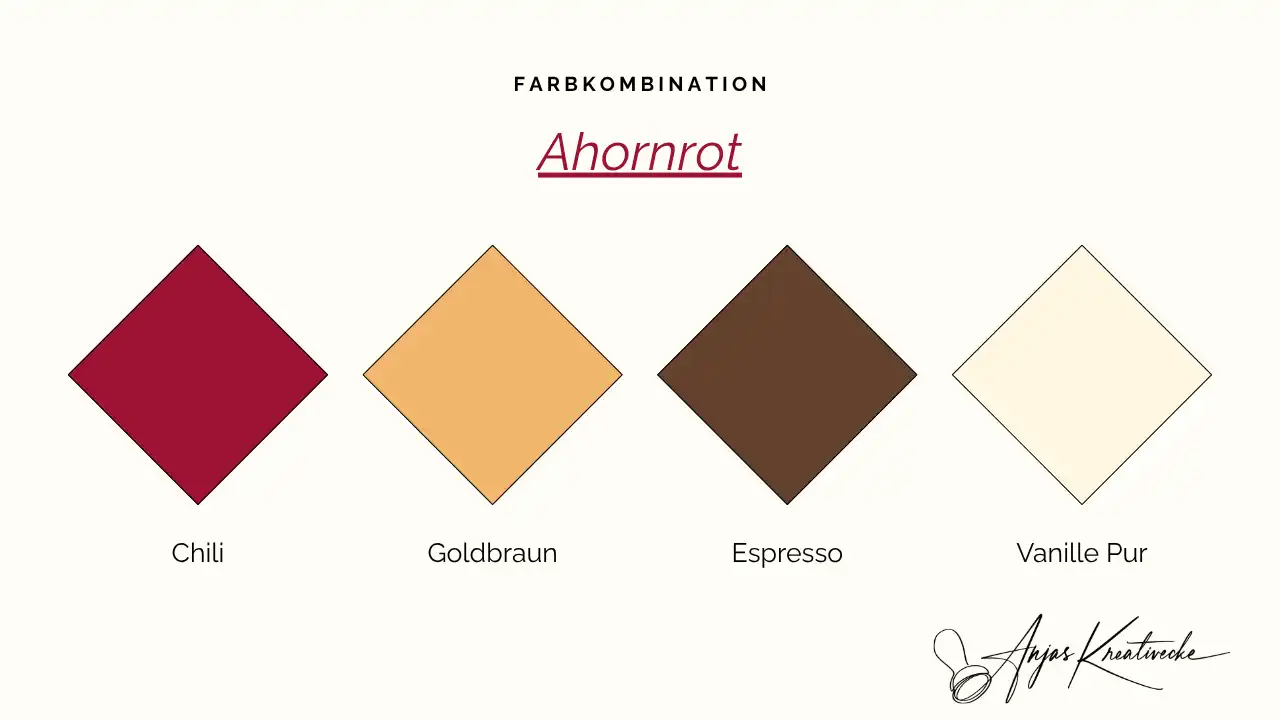 Herbst Farbkombinationen Ahornrot
