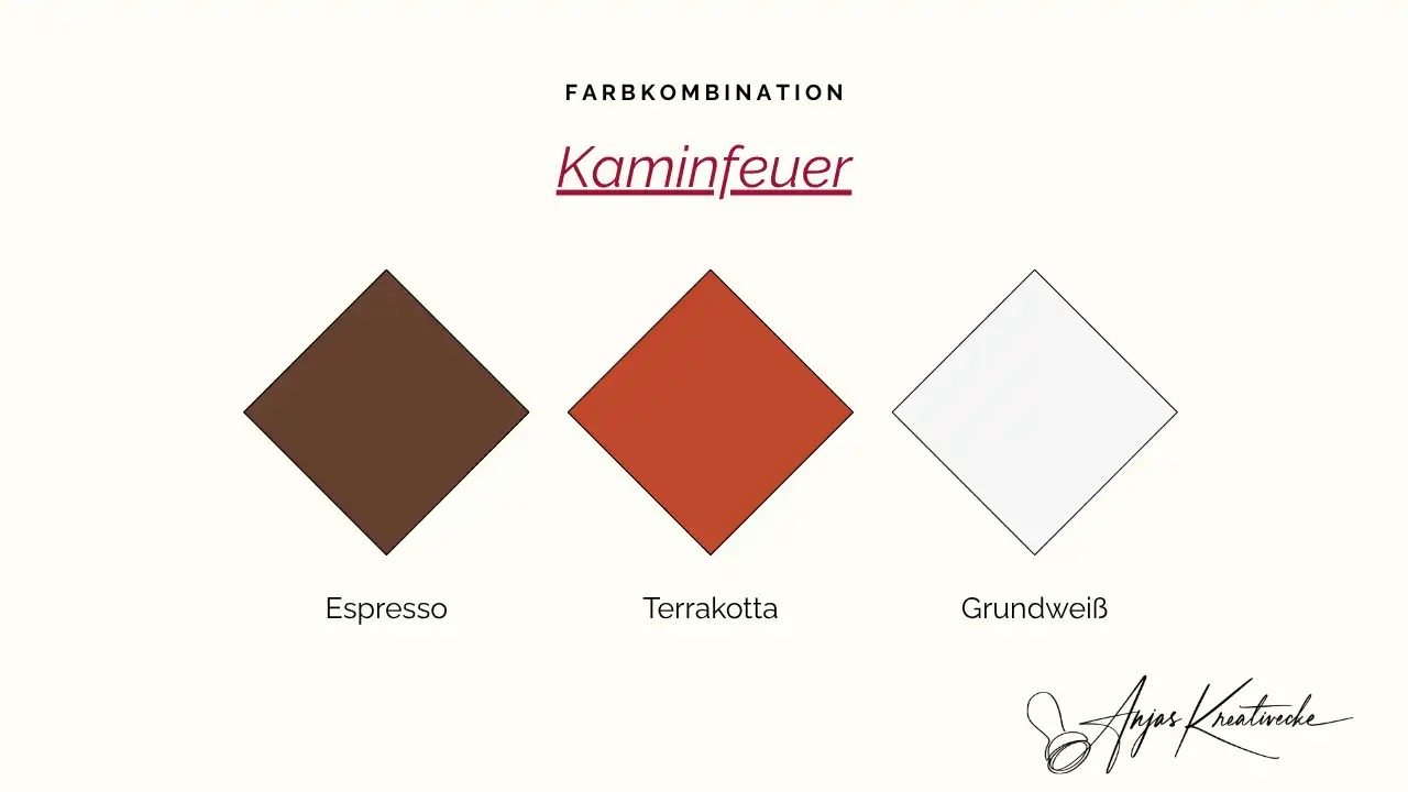Herbst Farbkombinationen Kaminfeuer