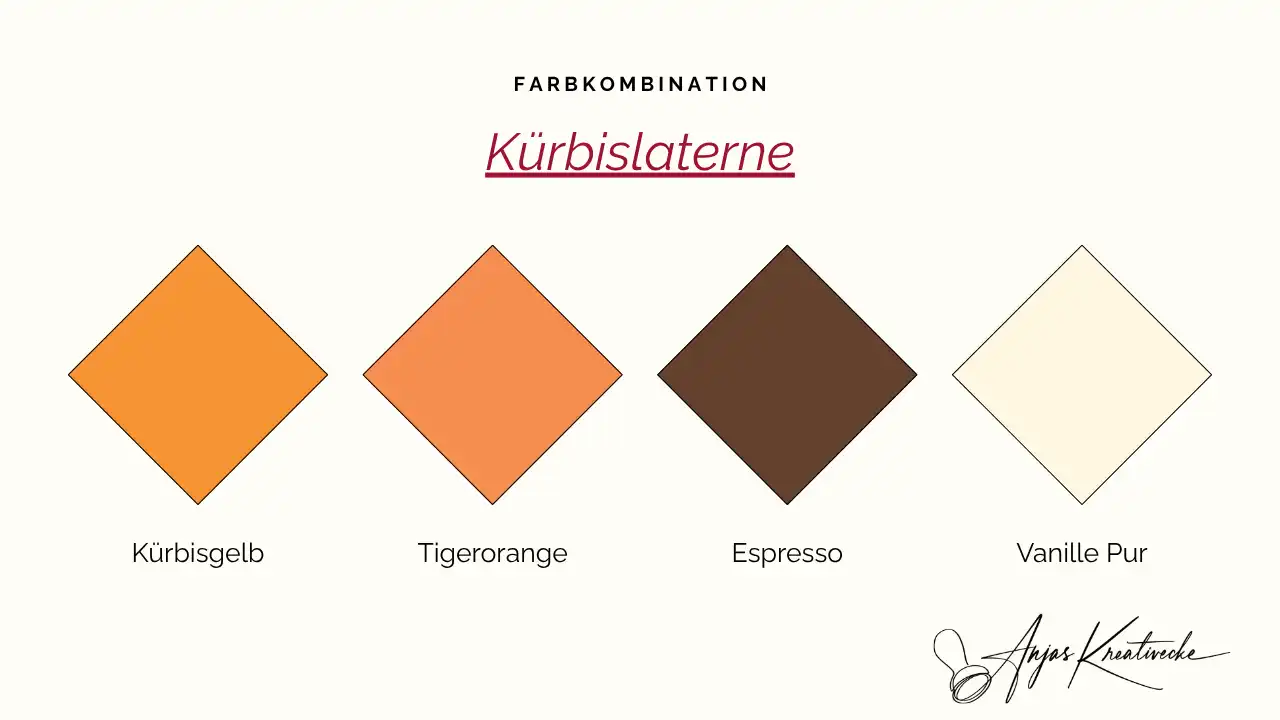 Herbst Farbkombinationen Kuerbislaterne